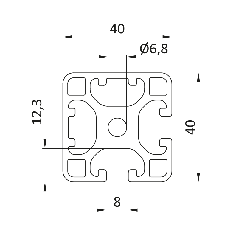 Profil aluminiowy 40x40L 2N90 [8]